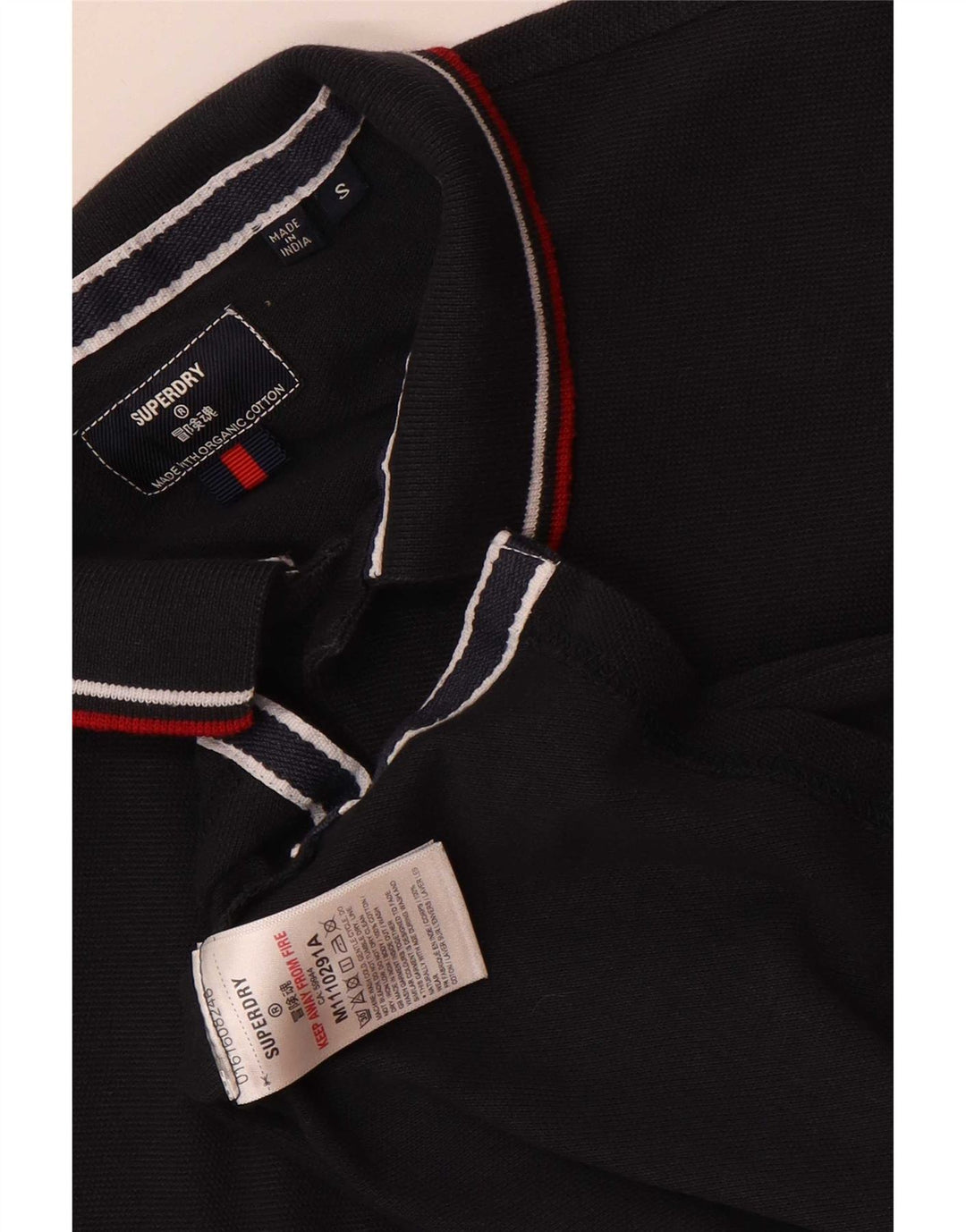 Мужская рубашка-поло обычного кроя Superdry, маленькая, темно-синяя, хлопковая