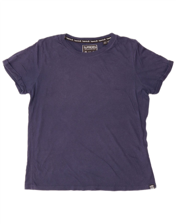 Женская футболка Superdry Top UK 12, средний темно-синий, хлопок