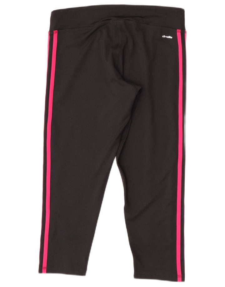 Женские леггинсы-капри Adidas Climalite UK 12/14, средний черный полиэстер