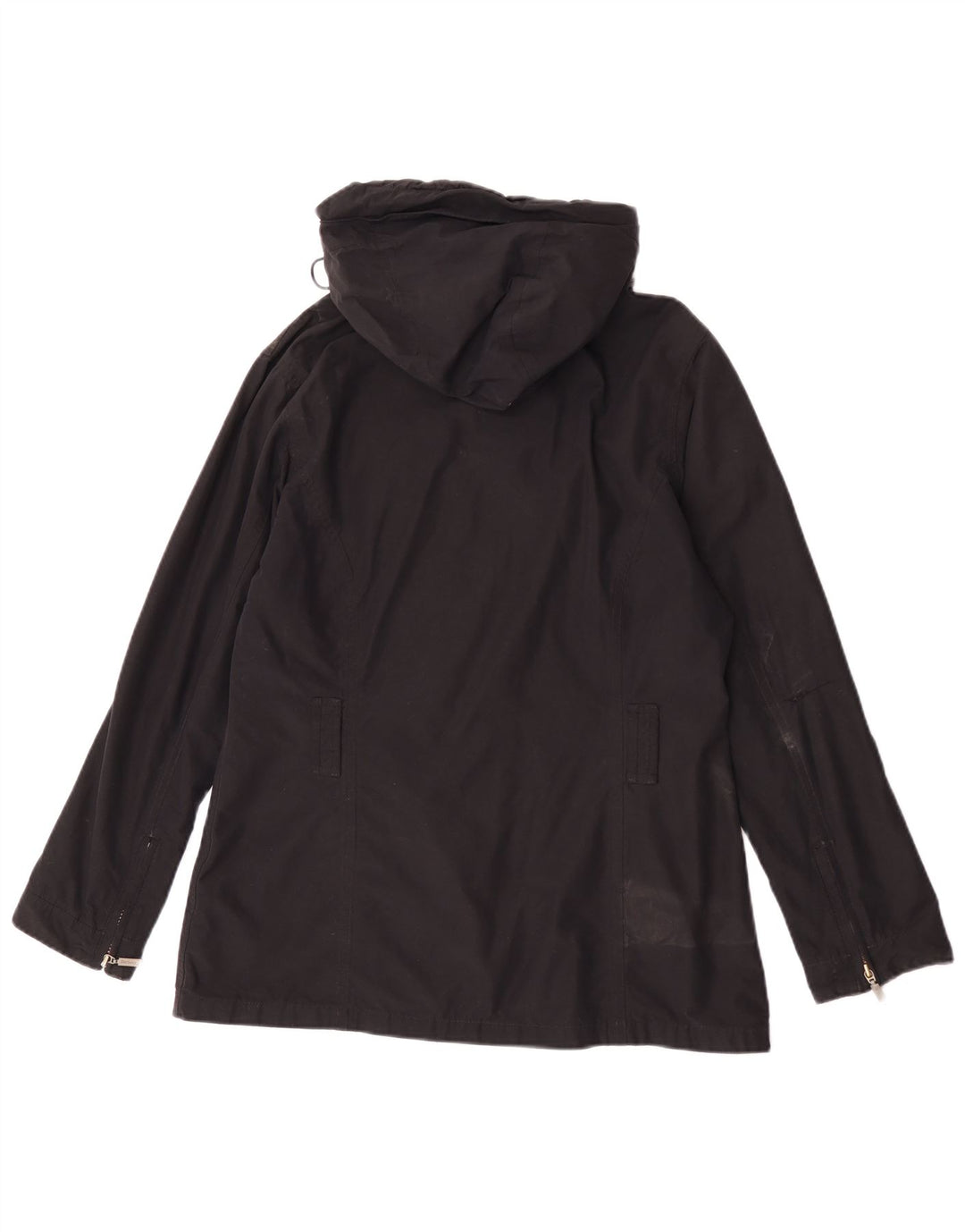 Женская дождевик с капюшоном Barbour UK 14, большой черный хлопок