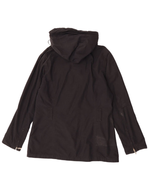 Женская дождевик с капюшоном Barbour UK 14, большой черный хлопок