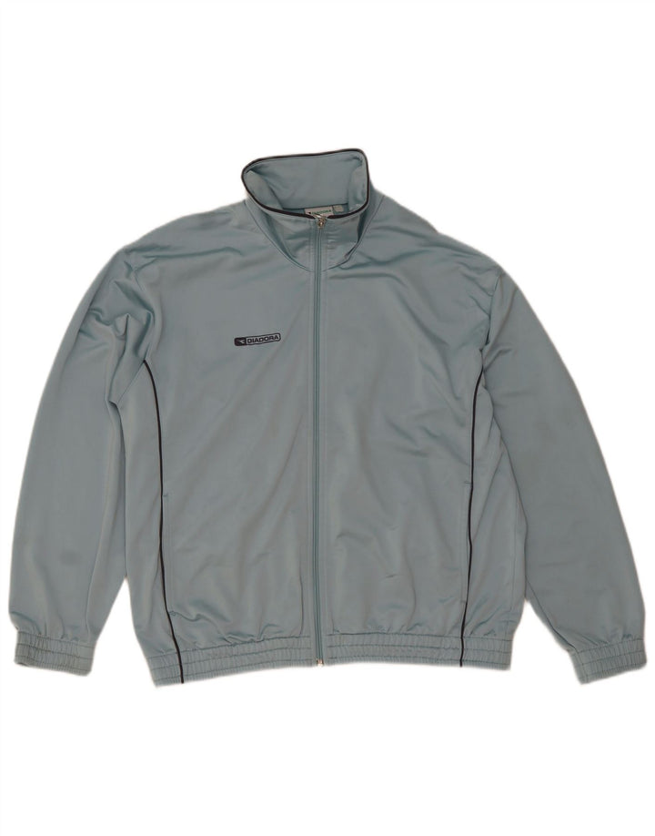 Мужской спортивный костюм Diadora, большая синяя куртка из полиэстера