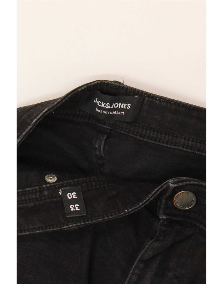 Мужские узкие джинсы Jack & Jones GLENN W33 L30, черный хлопок