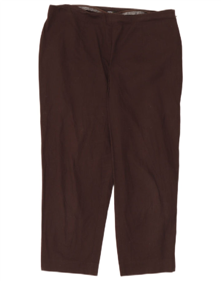 Женские прямые капри Marks & Spencer UK 12 Medium W30 L22 Коричневые