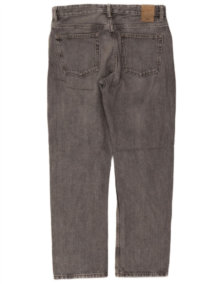 Мужские прямые джинсы ZARA EU 42, большие W32 L29, серые