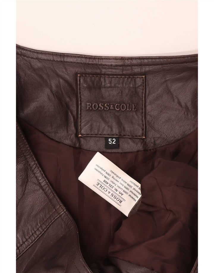 Жилет мужской кожаный Ross&Cole IT 52 XL Коричневый