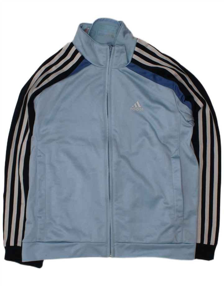 Спортивный костюм ADIDAS для мальчиков, верхняя куртка 11–12 лет, синий полиэстер с цветными блоками