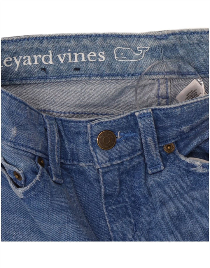 VINEYARD VINES Женские потертые джинсы скинни США 2 XS W25 L28 Синий хлопок