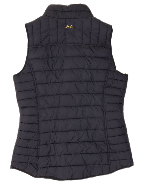 Joules Womens Padded Gilet UK 10 Small Navy Blue Polyester