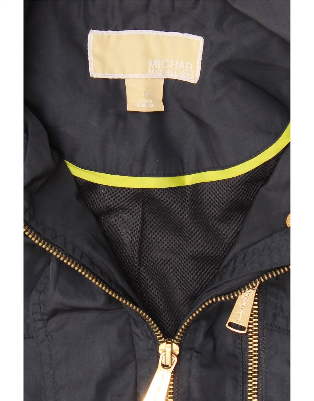 MICHAEL KORS Womens Hooded Utility Jacket UK 6 XS Navy Blue Polyester Vintage Michael Kors and Second-Hand Michael Kors from Messina Hembry 