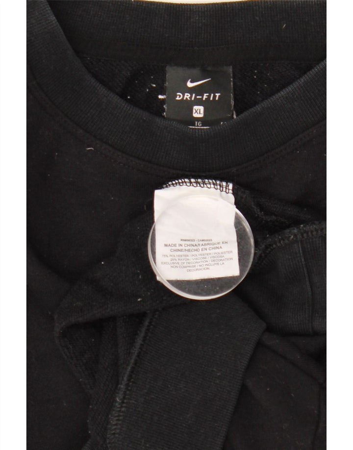 Женский укороченный свитшот оверсайз Nike UK 18 XL, черный полиэстер