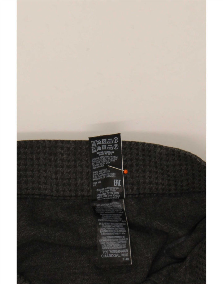 Женские узкие брюки Marks & Spencer UK 16, большие W32 L27, серые с узором «гусиные лапки»
