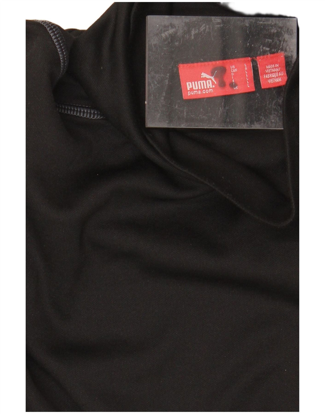 PUMA Mens Top Long Sleeve Large Black Cotton