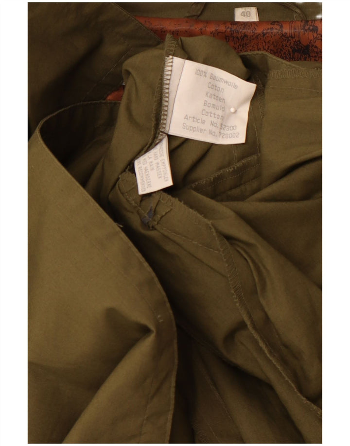 ВИНТАЖНЫЙ женский тренч EU 40, средний цвет хаки, хлопок