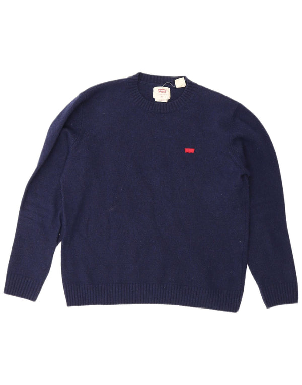 Женский джемпер стандартного кроя Levi's с круглым вырезом, Великобритания 14, средний темно-синий