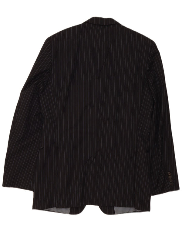 Мужской пиджак Vitale Barberis Canonico UK 40, большой черный в тонкую полоску