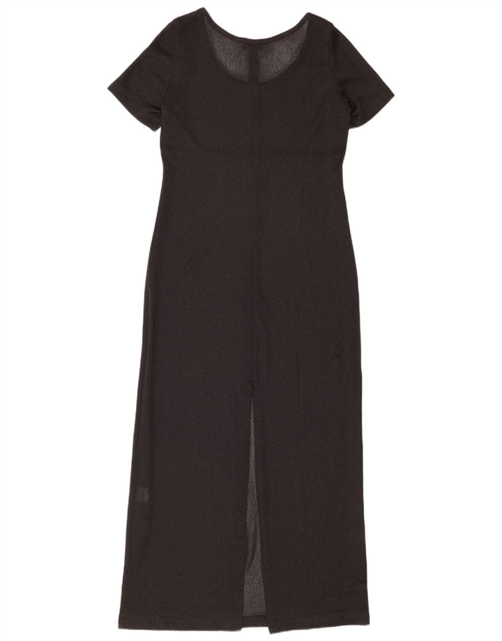 MONARI Womens See Through Maxi Dress UK 12 Medium Black Polyester