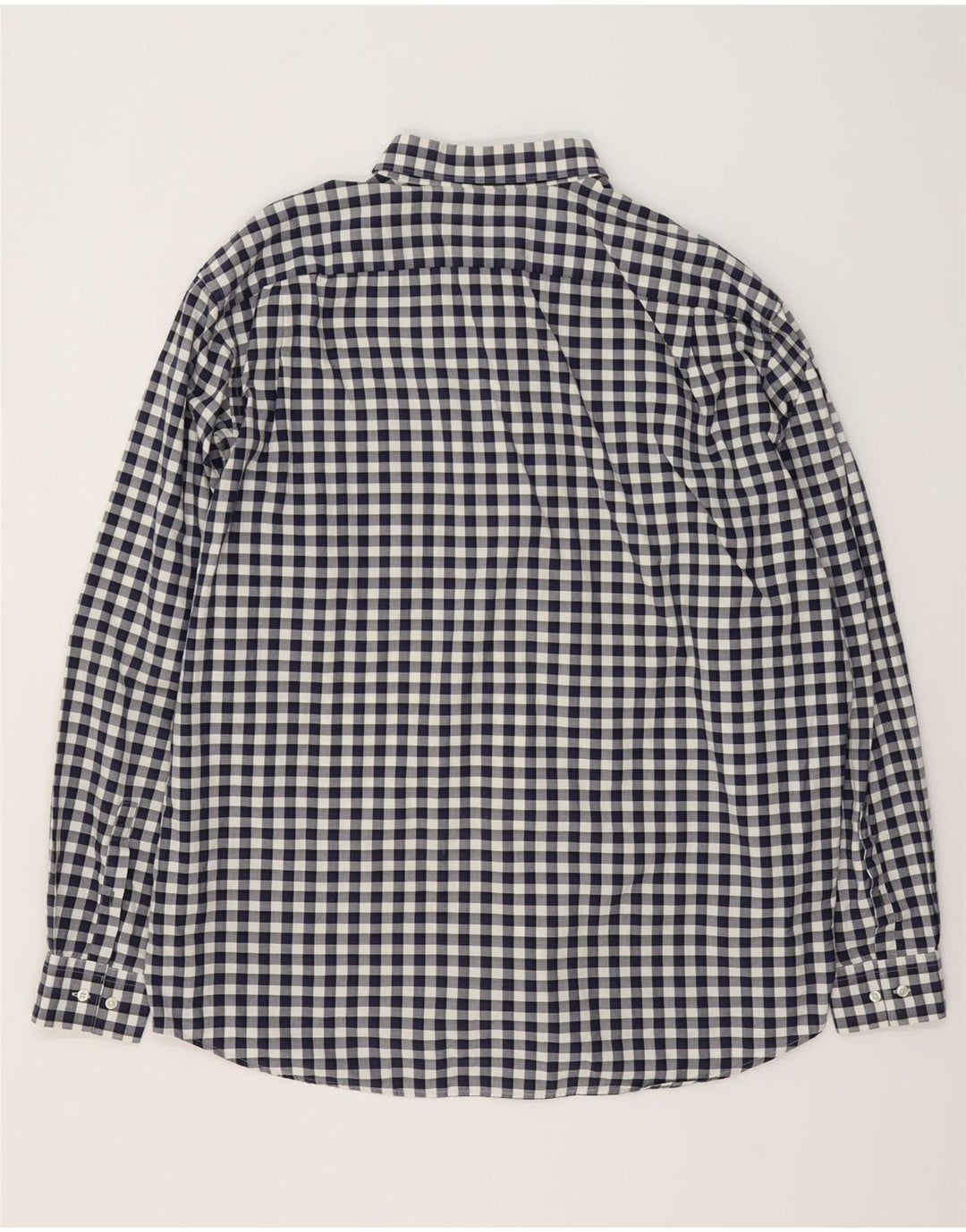 Мужская рубашка стандартного кроя Lacoste, размер 46, 2XL, темно-синяя, хлопок в мелкую клетку