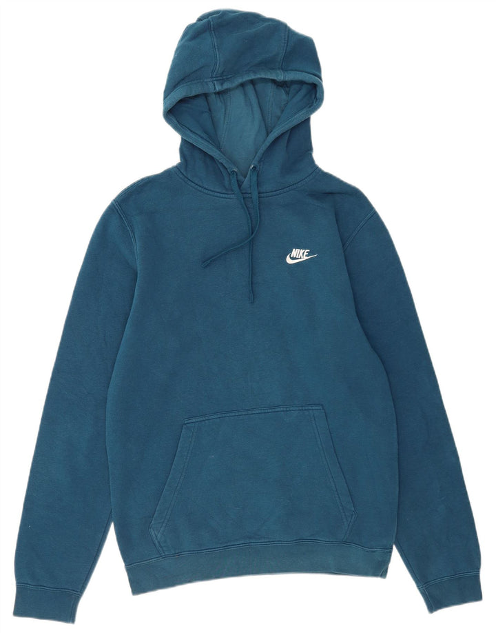 Мужской джемпер с капюшоном Nike, маленький синий, хлопок