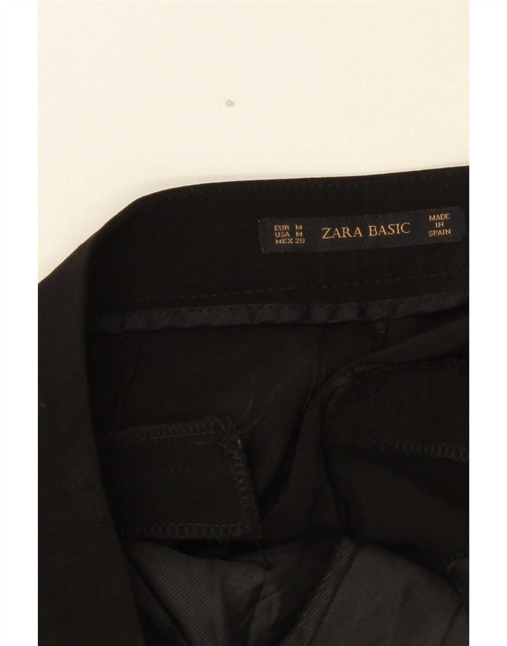 Zara Женские повседневные брюки с ремешком W28 L32, черные, полиэстер