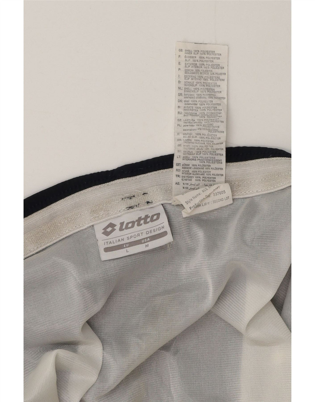 Мужские спортивные шорты Lotto, большие темно-синие, полиэстер