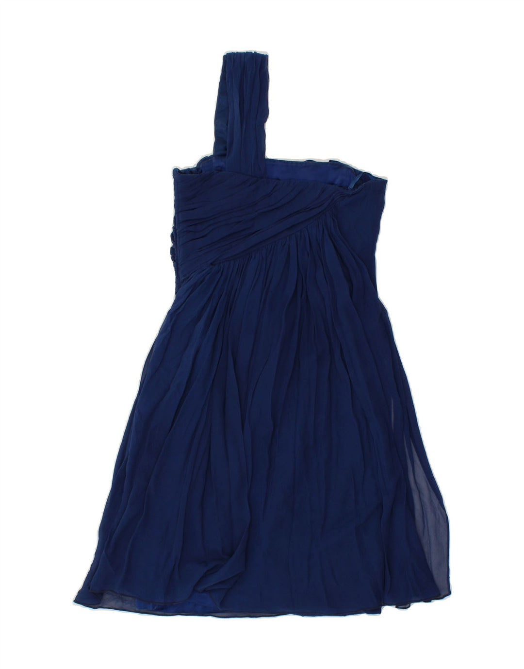 COAST Womens One Shoulder Dress UK 10 Small Navy Blue Floral Polyester Vintage Coast and Second-Hand Coast from Messina Hembry 
