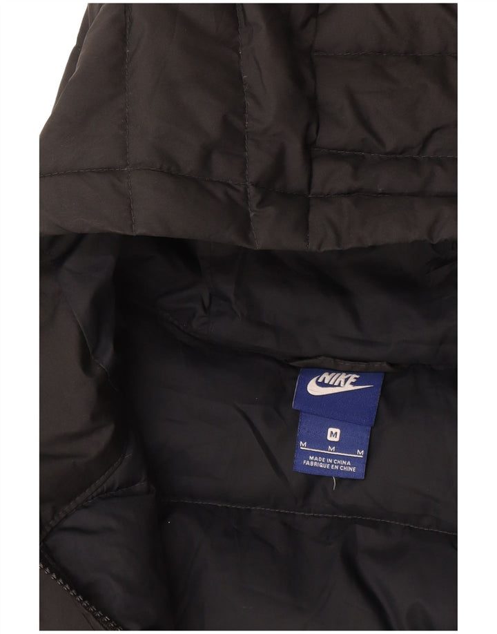 Женская утепленная куртка с капюшоном Nike UK 12, средний серый цвет