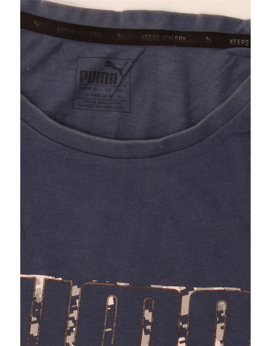 Мужская футболка с рисунком Puma Top XL темно-синяя