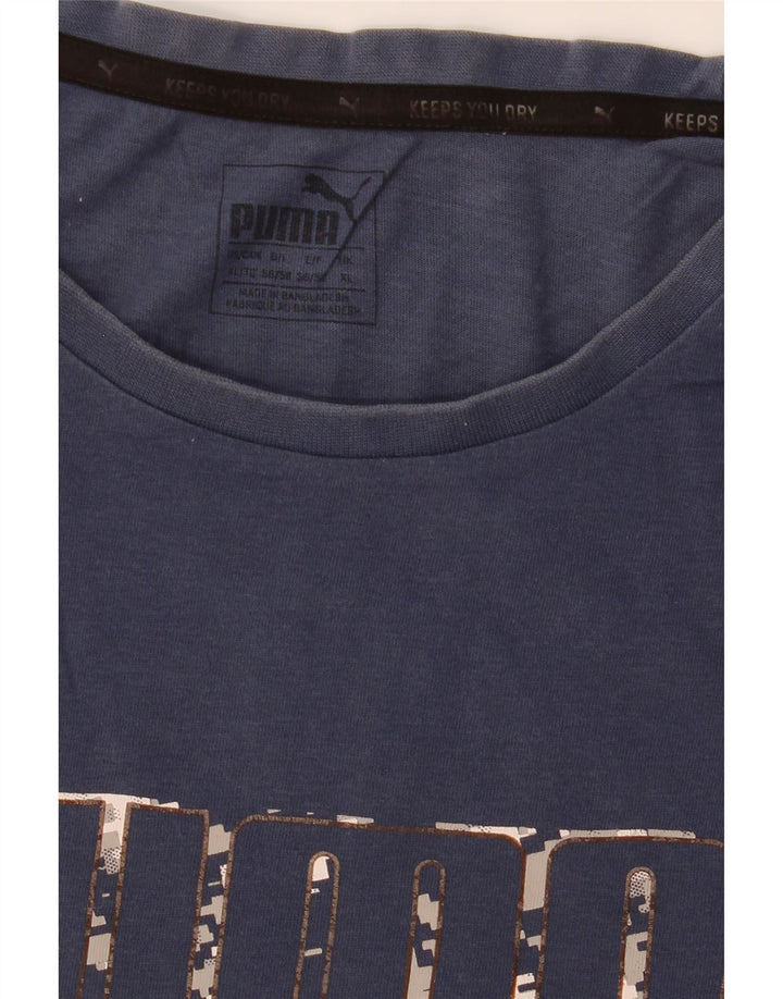 Мужская футболка с рисунком Puma Top XL темно-синяя