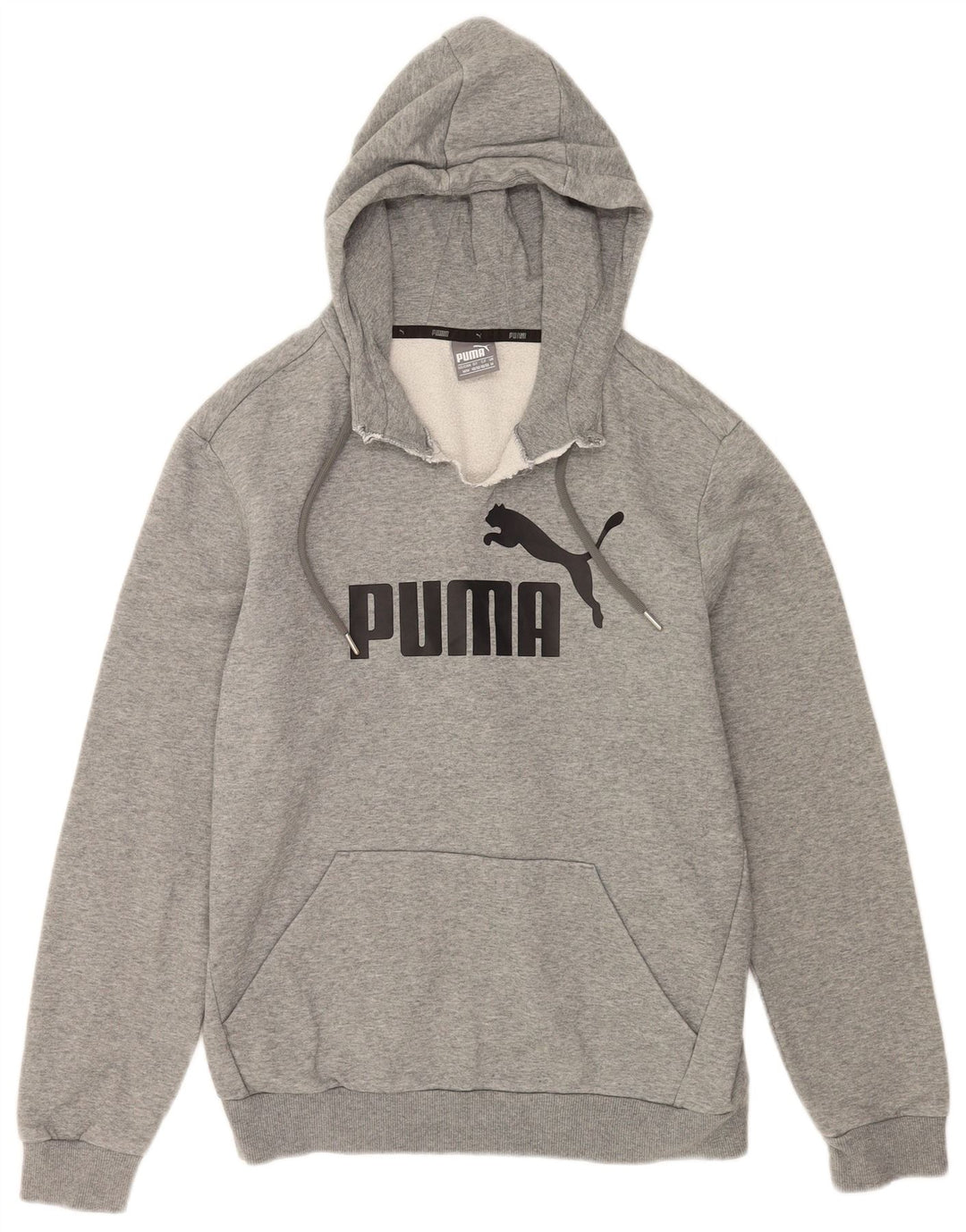 Мужской джемпер с капюшоном Puma с рисунком, средний серый хлопок с крапинками