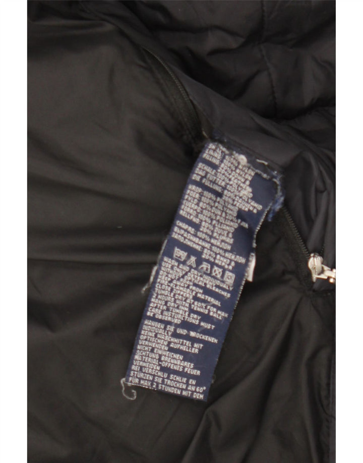 Женское стеганое пальто Sergio Tacchini UK 14, средний черный нейлон