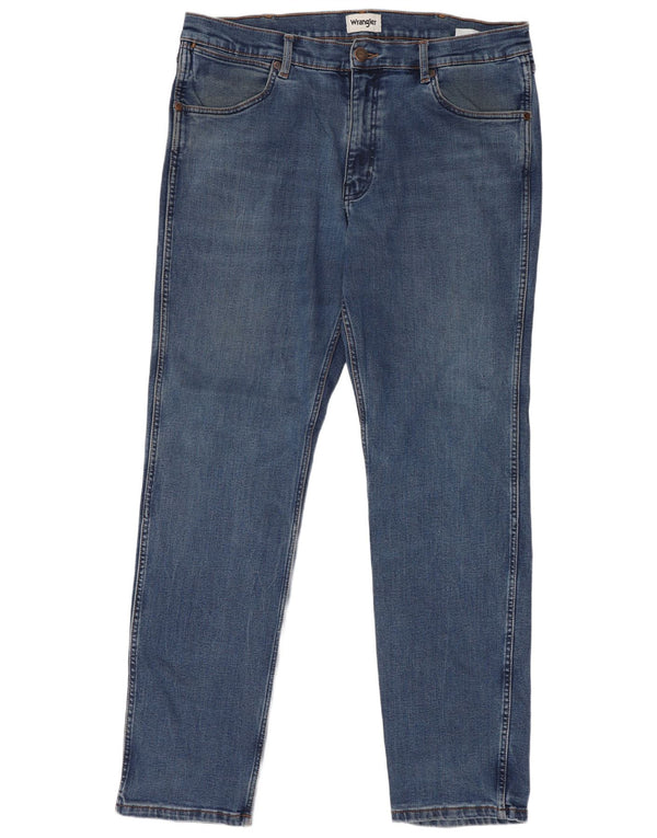 Мужские прямые джинсы Wrangler Greensboro W38 L34 синие, хлопок