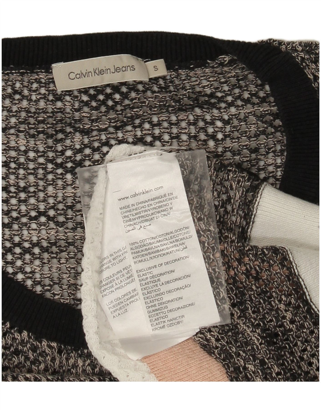 Женский джемпер с вырезом «лодочка» CALVIN KLEIN JEANS UK 10, маленький серый