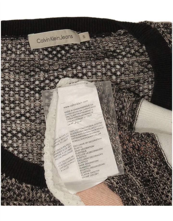 Женский джемпер с вырезом «лодочка» CALVIN KLEIN JEANS UK 10, маленький серый