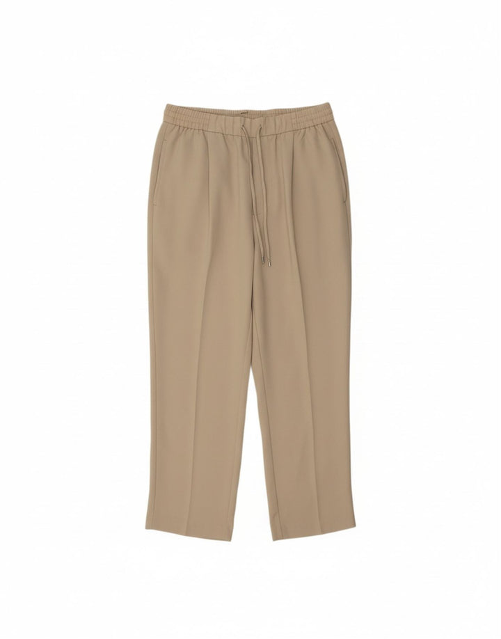 ZARA Womens Straight Cropped Trousers  Large W30 L25  Beige