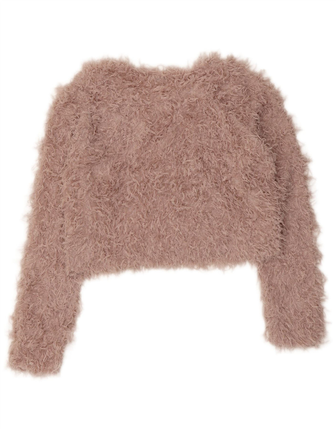 Женский укороченный джемпер с вырезом лодочкой Zara UK 12, средний розовый полиэстер