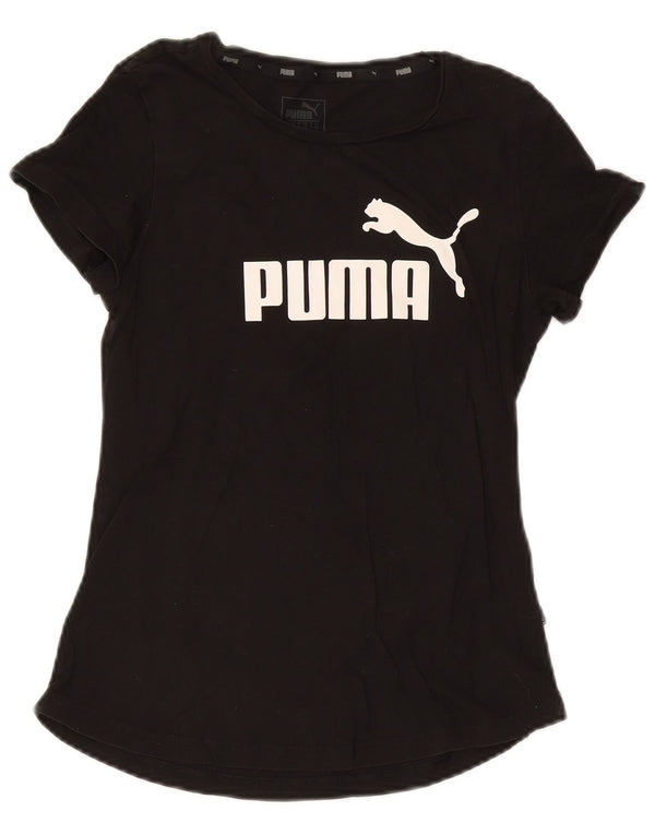 Женская футболка с рисунком Puma Top UK 10, маленькая черная