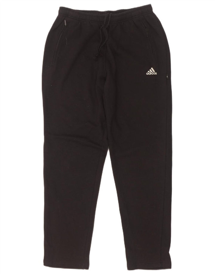 Мужские спортивные брюки Adidas среднего размера, черные, хлопковые