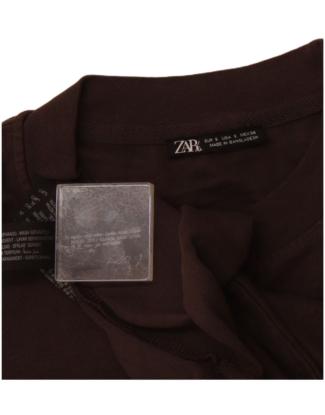 Мужская футболка Zara, маленький серый хлопок