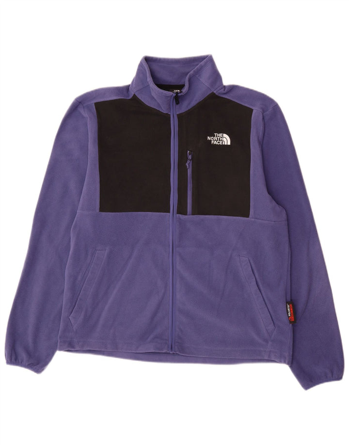 Мужская флисовая куртка The North Face UK 40, большой фиолетовый полиэстер с цветными блоками