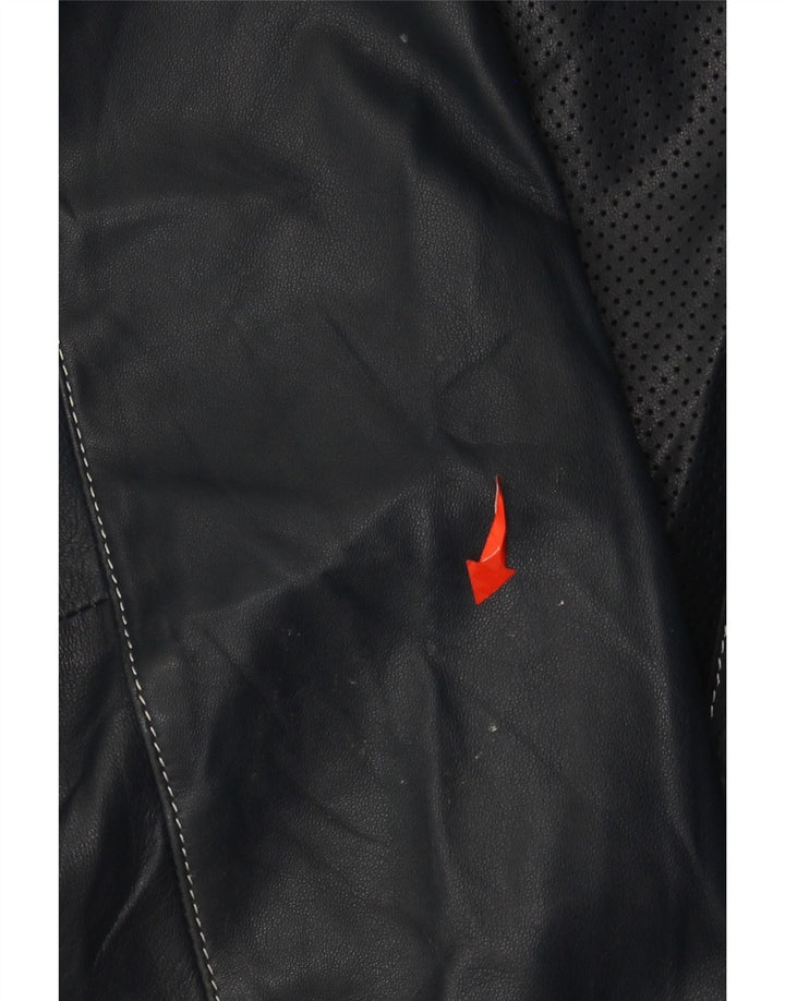 Мужская кожаная куртка Harmont & Blaine UK 40, большая темно-синяя кожаная