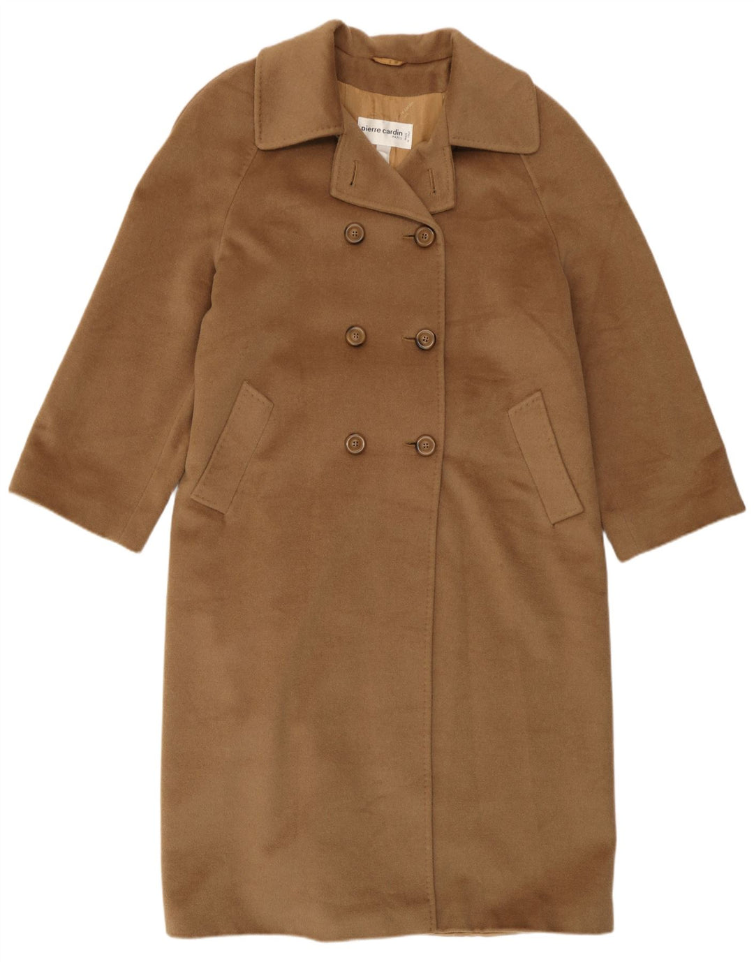 Женское двубортное пальто Pierre Cardin UK 14, большое коричневое