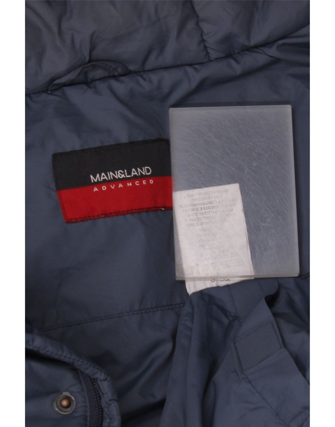 ВИНТАЖНОЕ мужское стеганое пальто свободного кроя с капюшоном, Великобритания 36, маленький синий нейлон