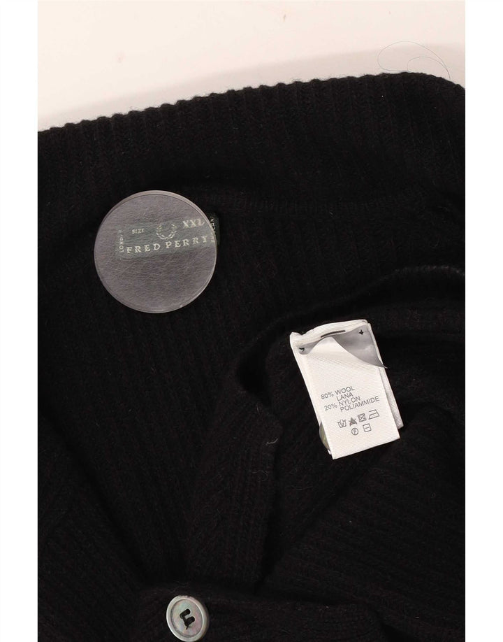 Женский кардиган Fred Perry, свитер UK 20 2XL, черный, шерсть