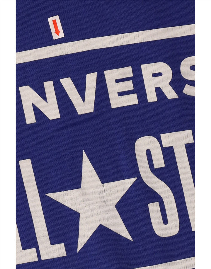 Мужской джемпер с капюшоном CONVERSE, большой синий, хлопковый