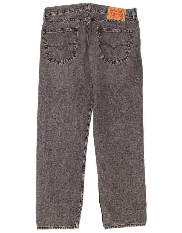 Мужские прямые джинсы свободного кроя Levi's 555 W34 L32, серый хлопок