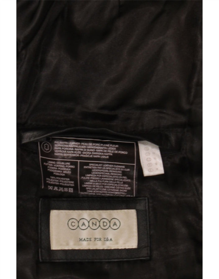 Мужская кожаная куртка Canda IT 52 XL черная кожа