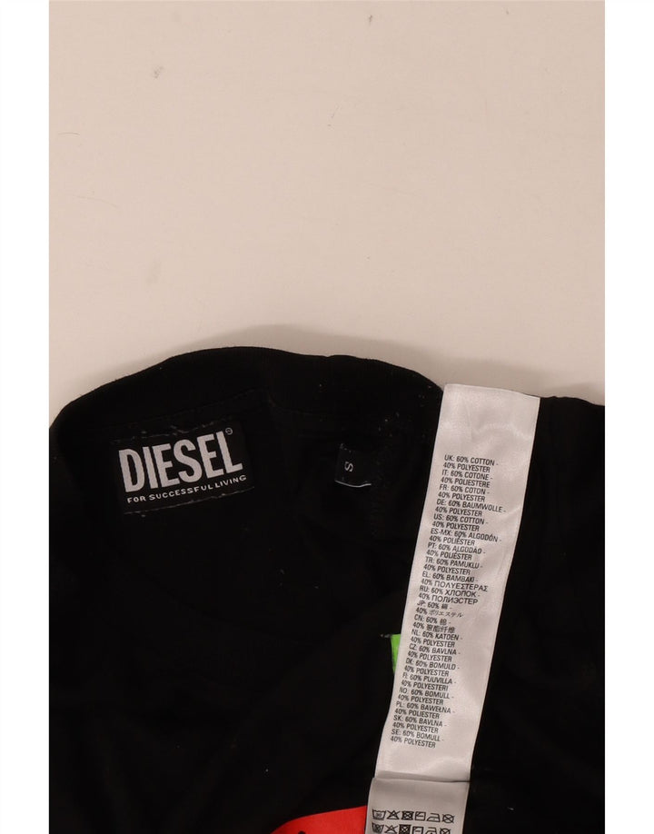 Мужская футболка с рисунком Diesel, маленький черный хлопковый топ