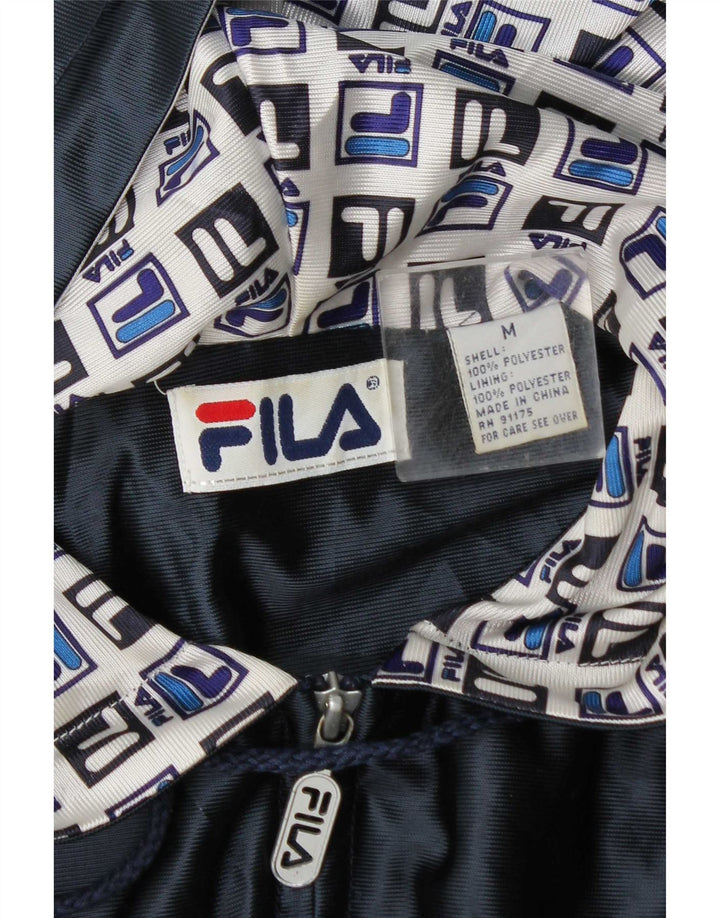 Fila Женский укороченный спортивный костюм с капюшоном, верхняя куртка UK 14, средний темно-синий