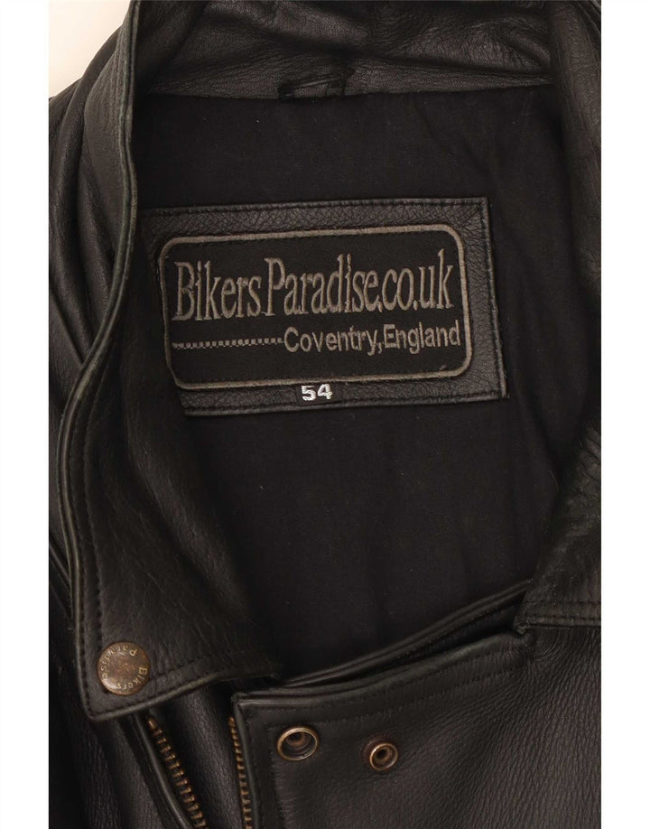 Мужская кожаная байкерская куртка Bikers Paradise EU 54 2XL, черная